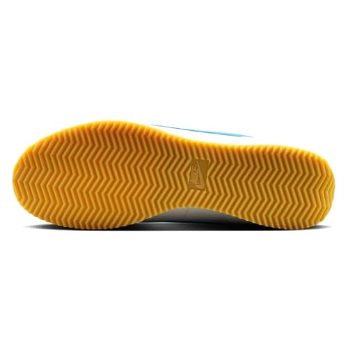 Nike Cortez Leather Men's Shoes (DM4044-112, Sail/Gum Yellow/Light Photo Blue) Size 9