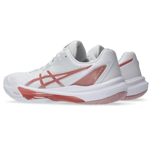 ASICS Women's Sky Elite FlyteFoam 3 Volleyball Shoes, 9, White/MORGANITE