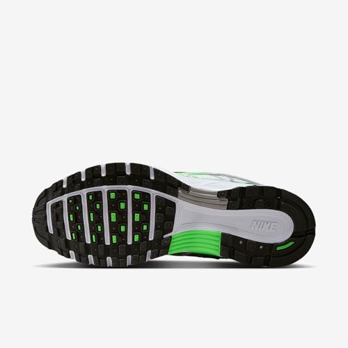 Nike P-6000 SE Men's Shoes (Metallic Silver/White/Green Strike/Black) Size 8.5
