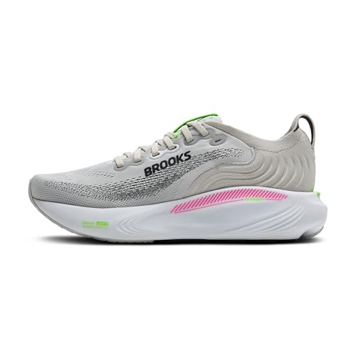 Brooks Women’s Adrenaline GTS 25 Supportive Running & Walking Shoe - Oyster/Pink/Green - 8.5 Medium
