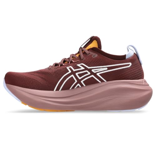 ASICS Women's Gel-Nimbus 27 TR Running Shoes, 12.5, Nature Bathing/Dark RED Planet