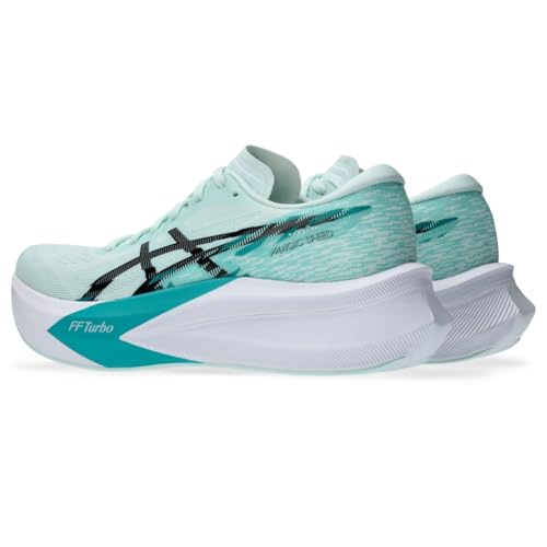ASICS Women's Magic Speed 4 Running Shoes, 12, Soothing SEA/Black