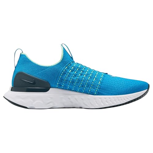 Nike React Phantom Run Flyknit 2 Men's Road Running Shoes (CJ0277-402, Blue Orbit/Vapor Green/Deep Ocean/Blue Orbit) Size 9.5