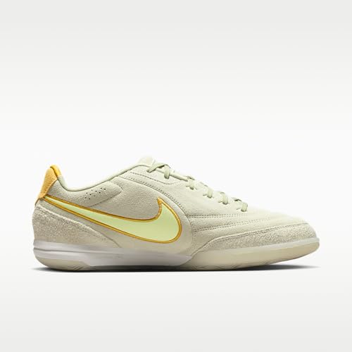 Nike Tiempo Streetgato LE Indoor/Court Low-Top Soccer Shoes (Olive Aura/Metallic Red Bronze/Light Liquid Lime) Size 7