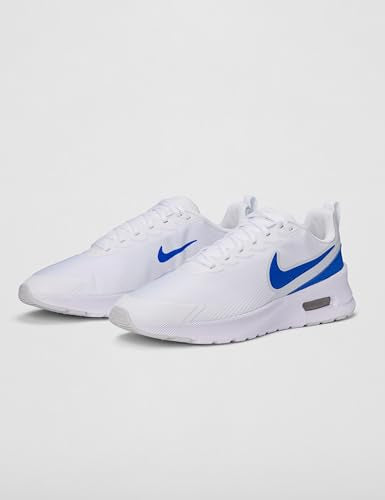 Nike Men's Air Max Nuaxis Shoes, White/Racer Blue-Black-White, 10