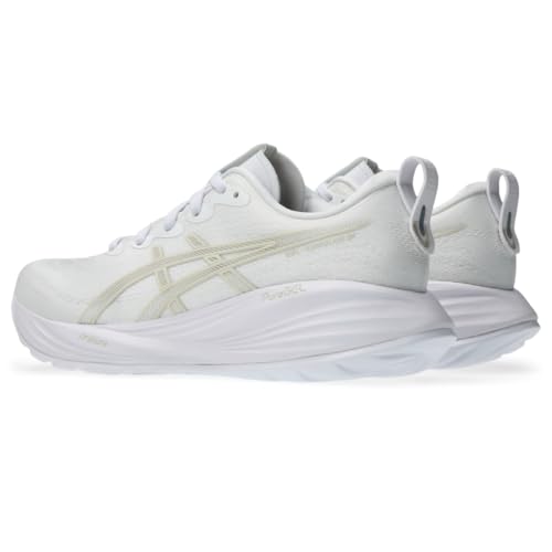 ASICS Women's Gel-Cumulus 27 Running Shoes, 9.5, White/Lake Grey