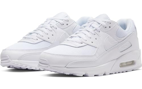 Nike Air Max 90, Men's Running Shoes, White White Wolf Grey, 7 US