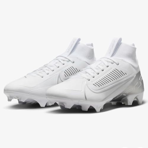 Nike Vapor Edge Pro 360 2 Men's Football Cleats (DA5456-102,White/Metallic Silver-White) Size 16