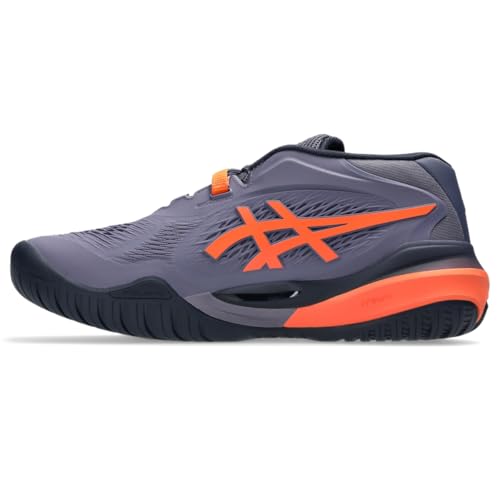 ASICS Men's Gel-Resolution X Tennis Shoes, 7, Greyish Purple/NOVA Orange