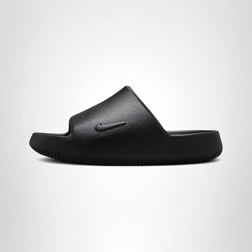 Nike Calm 2.0 Little Kids' Slides, Black/Black-Black, 13C