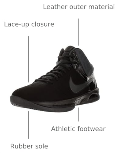 Nike Air Visi Pro VI Nubuck Mens Basketball shoes, Black/Anthracite, Size 9.5