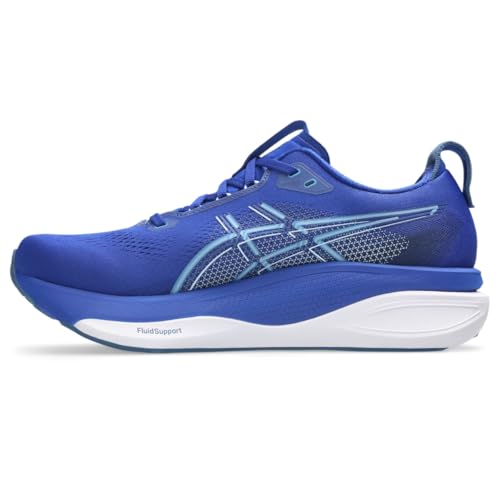 ASICS Men's Gel-Kayano 33 Running Shoes, 12, Prussian Blue/White
