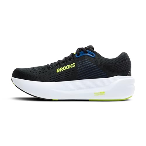 Brooks Men’s Ghost Max 3 Neutral Running & Walking Shoe - Black/Navy/Acid Lime - 11.5 Medium