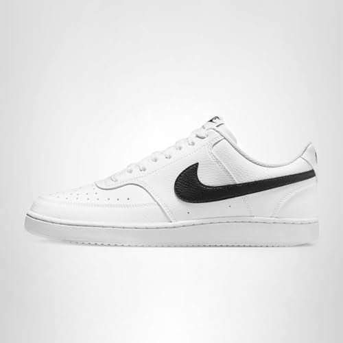 Nike Men's Court Vision Low Next Nature Shoes, White/Black-White, 11