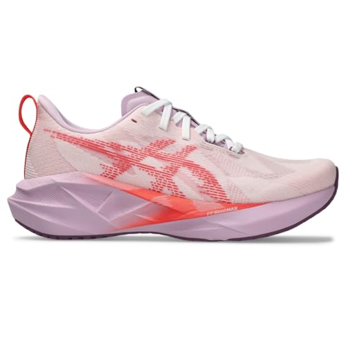 ASICS Women's NOVABLAST 5 Running Shoe, 10, White/Coral Reef
