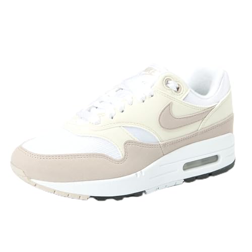 Nike Womens W Nike Air Max 1 Running Shoes, WHITE/PLATINUM VIOLET-PHANTOM-WHITE, 5.5 US