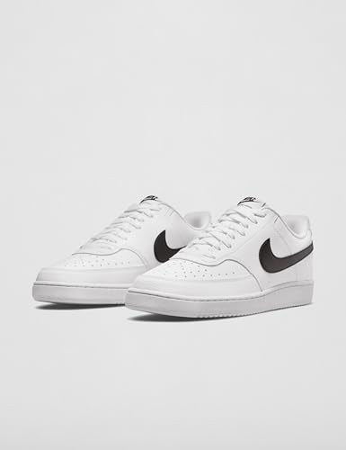 Nike Men's Court Vision Low Next Nature Shoes, White/Black-White, 11
