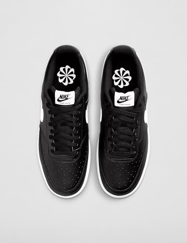 Nike Men's Court Vision Low Next Nature Shoes, Black/White-Black, 10