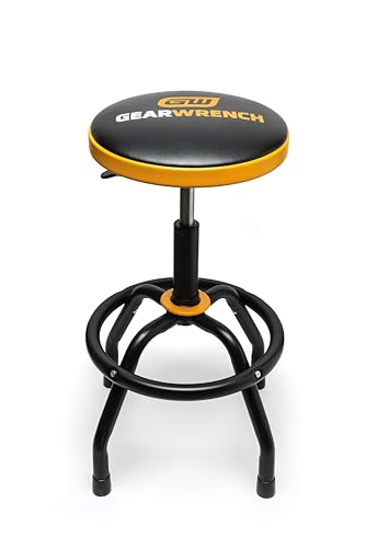 GEARWRENCH Adjustable Height Swivel Shop Stool, 26" To 31" - 86992