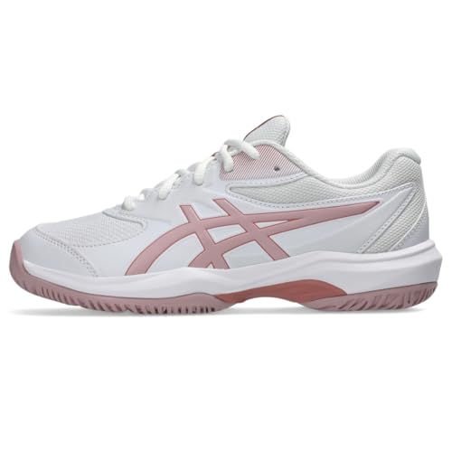 ASICS Kid's Gel-Game Grade School Tennis Shoes, 5, White/MORGANITE