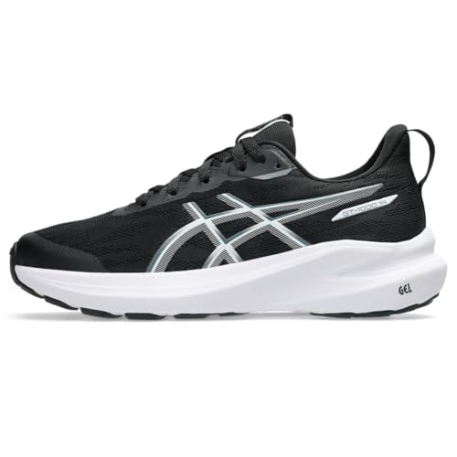 ASICS Kid's GT-1000 14 GS Running Shoes, 5.5, Black/Steel Grey