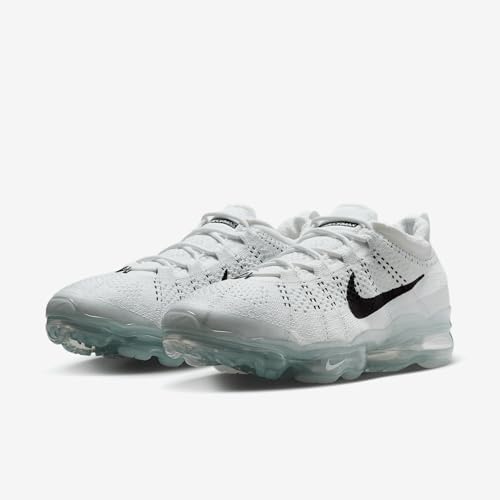 Nike Air Vapormax 2023 Flyknit Men's Shoes (DV1678-102, White/White/Pure Platinum/Black) Size 8