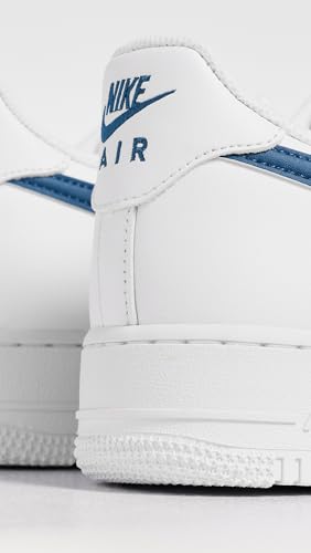 Nike Men's Air Force 1 '07 Sneakers, White/Court Blue, 11.5 Medium US