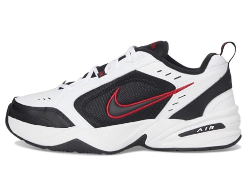 Nike Air Monarch IV Training Shoe (4E) - White/Black/Varsity Red, Size 9.5 US