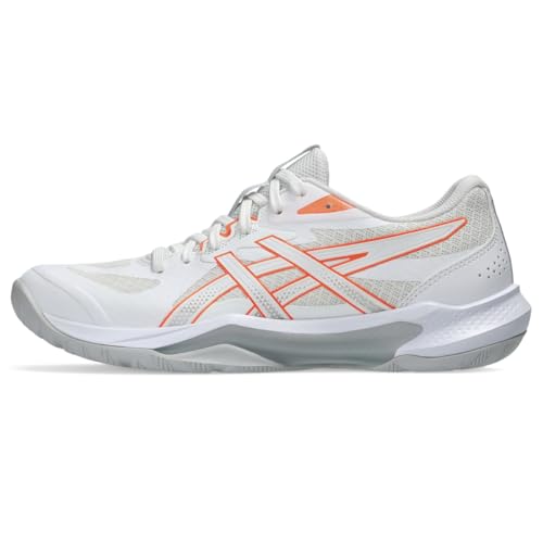 ASICS Women's Gel-Tactic 13 Volleyball Shoes, 8.5, White/Vivid Coral