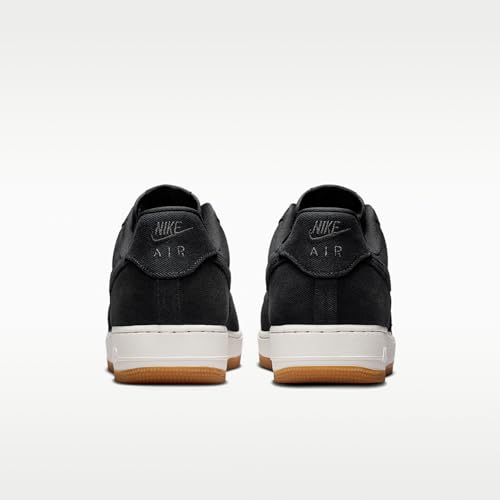 Nike Air Force 1 '07 LV8 Denim Men's Shoes (Black/Dark Smoke Grey/Gum Medium Brown/Black) Size 11