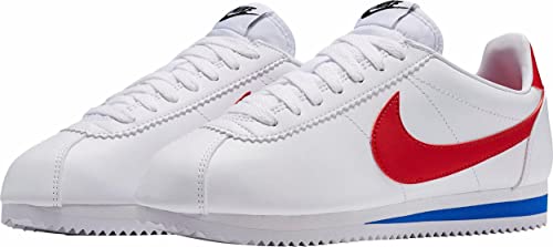 Nike WMNS Classic Cortez Leather, Women's Fitness Shoes, White White Varsity Red Varsity Royal 103, 7