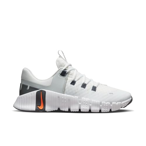 Nike Men's Free Metcon 5 Sneaker, Summit White Bright Mandarin, 11