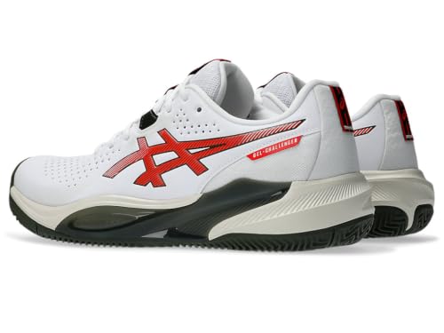 ASICS Men's Gel-Challenger 15 Clay Trainers, White Cherry Tomato, 8.5 US