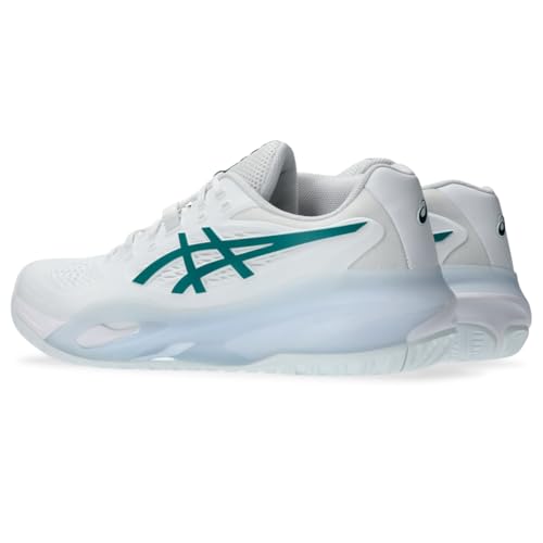 ASICS Men's Gel-Resolution X Tennis Shoes, 10.5, White/Pitch Green
