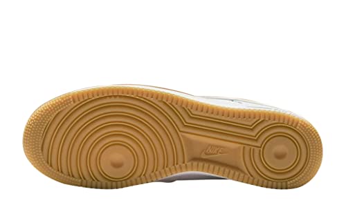 Nike Air Force 1'07 Men's Basketball Shoe, White White Light Brown White White Rubber Light Brown, 44.5 EU