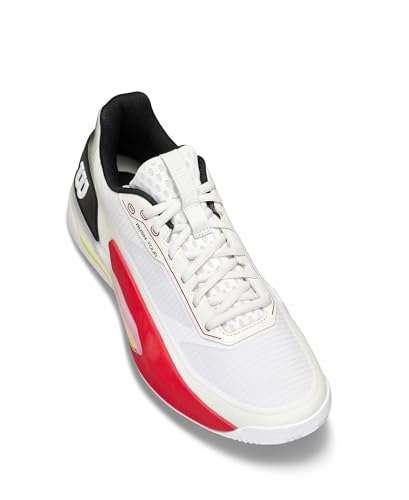WILSON Rush Tour 5 Clay Men's Tennis Shoe - White/Black/Infrared, Size 9