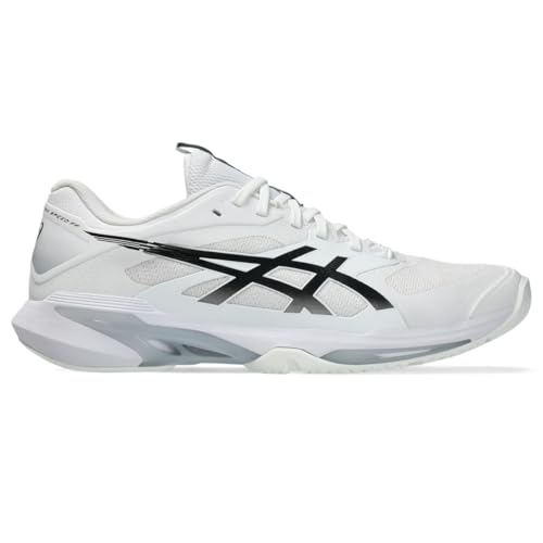 ASICS Men's Solution Speed FlyteFoam 4 Tennis Shoes, 11, White/Black