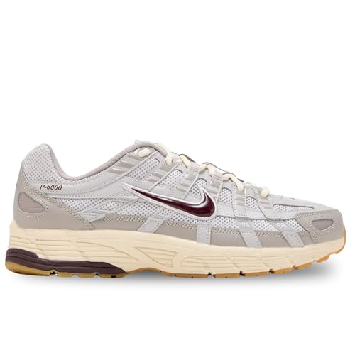 Nike P-6000 Shoes (College Grey/Vast Grey/Coconut Milk/Burgundy Crush) Size 8.5