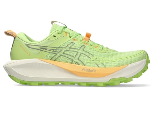 ASICS Womens Gel-Trabuco 13 Running Shoes, LIME GREEN/RAINSTORM GREY, 8
