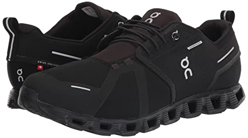 On Men's Cloud 5 Waterproof Sneakers, Black/Black, 11