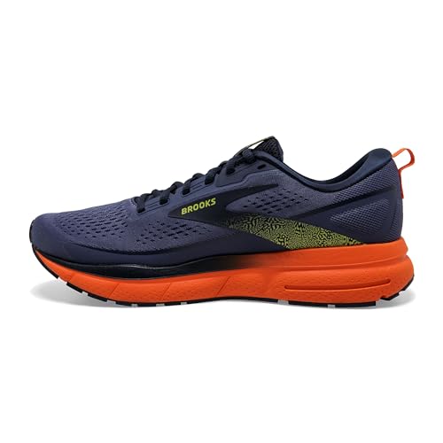 Brooks Men’s Trace 3 Neutral Running Shoe - Iris/Red Orange/Sulphur - 10 Medium