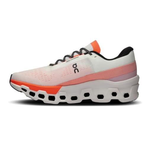 On Men's Cloudmonster 2 Running Shoes, Undyed/Flame, 12 US