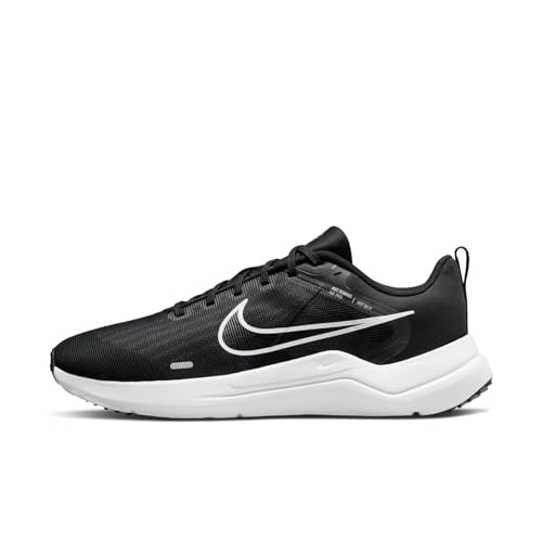Nike Men's Downshifter 12 Running Shoe, Black Dark Smoke Grey Pure Platinum White, 11 US