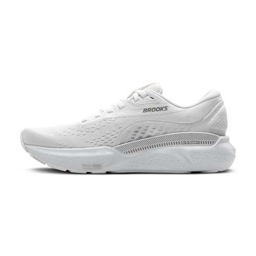Brooks Women’s Adrenaline GTS 24 Supportive Running Shoe - White/Oyster/Alloy - 8.5 Medium
