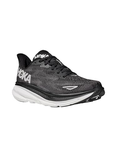 HOKA ONE ONE Clifton 9 Womens Shoes Size 8, Color: Black/White
