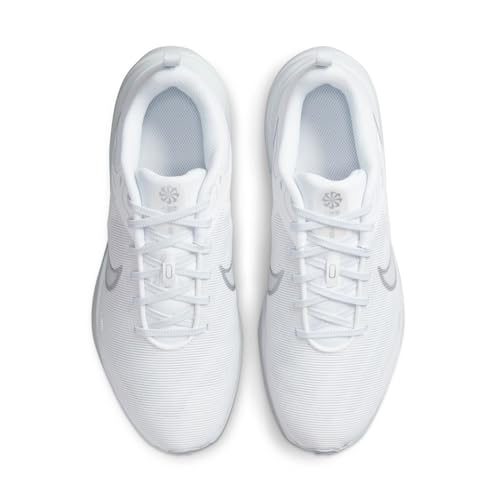 Nike Men's Downshifter 12 Trainers, White Metallic Silver Pure Platinum, 10 US