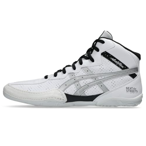 ASICS Men's Matflex 8 Wrestling Shoes, 10.5, White/Pure Silver