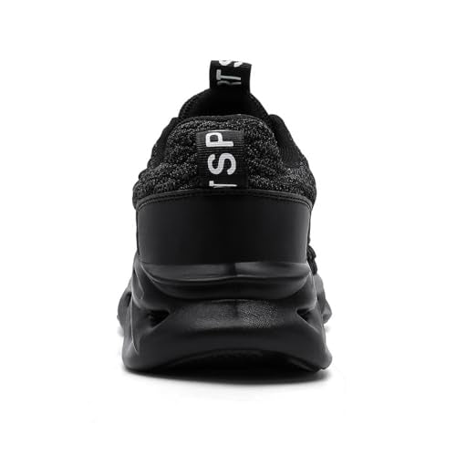 HOMASS Mens Walking Shoes Tennis Casual Fashion Running Sneakers Black