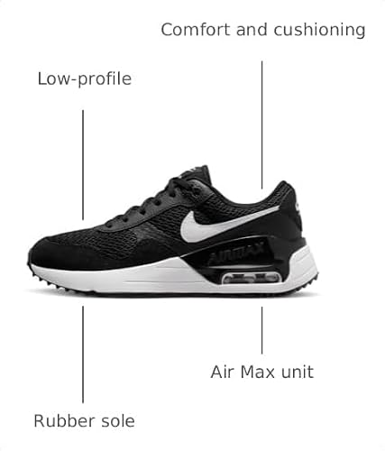 Nike Air Max SYSTM Big Kids' Shoes Grade School DQ0284-001 (Black), Size 6.5