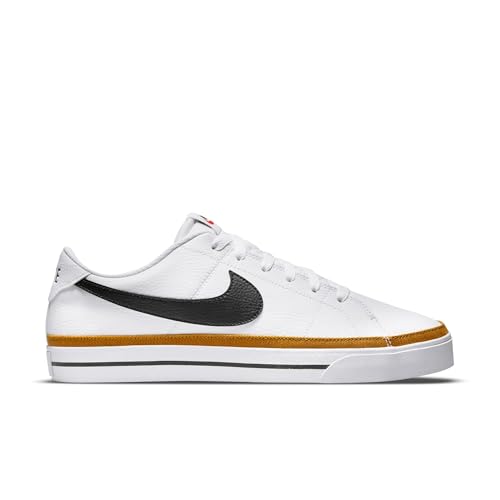 Nike Men's Court Legacy Shoes, White/Black-Desert Ochre, 13